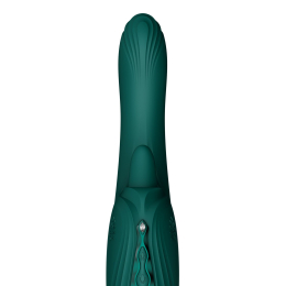 Смарт-вібратор Zalo Ares Turquoise Green, підігрів, 3 мотори, язичок для клітора, стимуляція точки G - №13