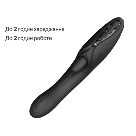 Смарт-вібратор Zalo Ares Obsidian Black, підігрів, 3 мотори, язичок для клітора, стимуляція точки G - фото №28