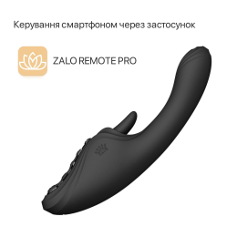 Смарт-вібратор Zalo Ares Obsidian Black, підігрів, 3 мотори, язичок для клітора, стимуляція точки G - №22