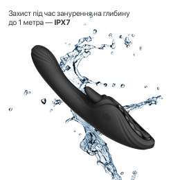 Смарт-вібратор Zalo Ares Obsidian Black, підігрів, 3 мотори, язичок для клітора, стимуляція точки G - №27