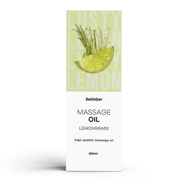 Масажна олія Satisfyer Massage Oil Lemongrass 250 мл - фото