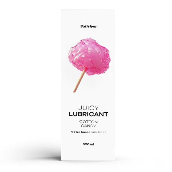 Лубрикант на водній основі Satisfyer Juicy Lubricant Cotton Candy water based 300 мл - фото