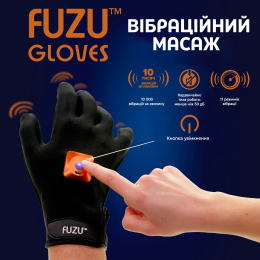 Віброрукавичка (ліва) FUZU Gloves Vibrating Massage Left Hand, 11 режимів - №3