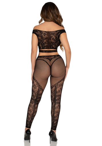 Комплект Leg Avenue Off Shoulder Crop Top and Legging One Size - фото №4