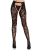 Колготки Leg Avenue Rose Lace Crotchless Tights with Open One Size Black - фото