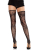 Панчохи Leg Avenue Floral Net Toe Loop Footless Thigh Highs One Size - фото