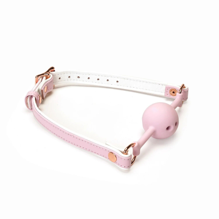 Кляп Liebe Seele White & Pink Fairy Goat Leather Ball Gag - фото