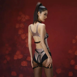 Сбруя зі страпоном LOCKINK SEVANDA Queen Sheba Set with Golden Dildo - - фото №3