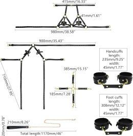 БДСМ-набір LOCKINK YEAHWOW Forced Nadu pose correction set - - фото №6