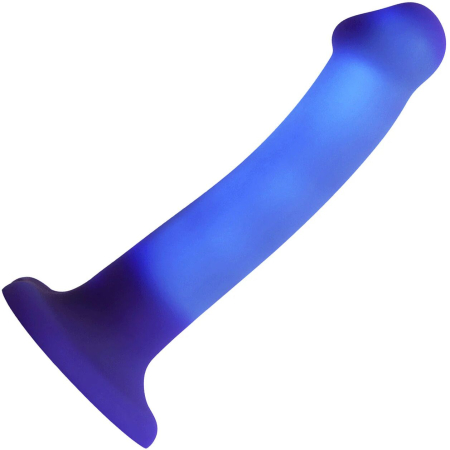 Дилдо, що світиться Strap-On-Me Glow-LED Dildo Purple - M - фото