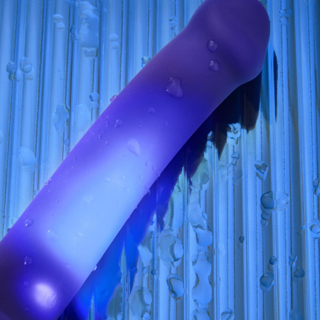 Дилдо, що світиться Strap-On-Me Glow-LED Dildo Purple - M - фото №8