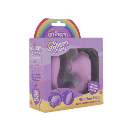 Вібратор-єдиноріжка Unihorn – C Horse – Marina Lilac, вагінально-кліторальна стимуляція, 2 мотори по 10 режимів - фото №7