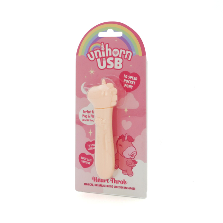 Вібратор-єдиноріжка Unihorn USB Bullet – Heart Throb, віброкуля, USB-зарядка, 10 режимів - фото №3
