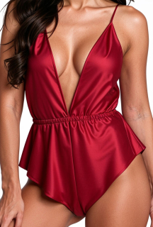 Боді Passion SENSIE BODY burgundy L - - фото №4