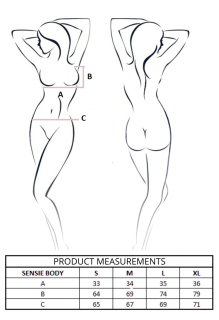 Боді Passion SENSIE BODY burgundy S - - фото №11