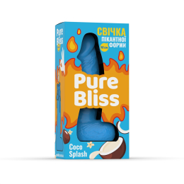 Ароматна свічка пікантної форми Pure Bliss Blue Coco Splash (Кокосове молоко) 15 см - - фото №6
