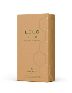 Презервативи LELO HEX Condoms Organic 12 Pack, тонкі та суперміцні 