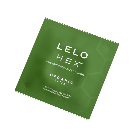 Презервативи LELO HEX Condoms Organic 12 Pack, тонкі та суперміцні - фото №3