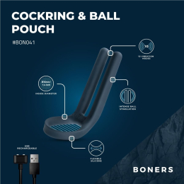 Ерекційне кільце Boners Cockring & Ball Stimulator - - фото №12