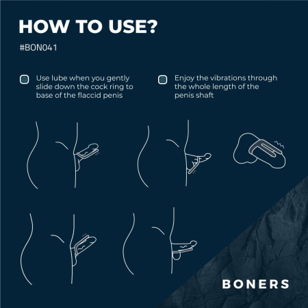 Ерекційне кільце Boners Cockring & Ball Stimulator - фото №13