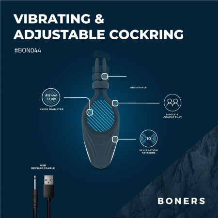 Ерекційне кільце Boners Adjustable Cockring - фото №12