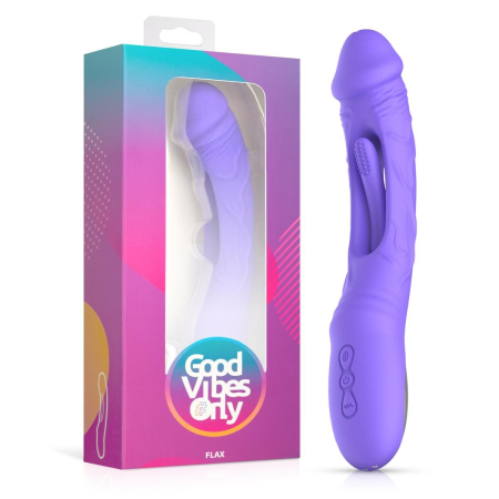 Вібратор Good Vibes Only - Flax Vibrating Dildo with G-Spot Stimulator - фото №8