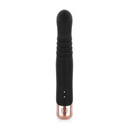 Вібратор-кролик Rosy Gold - Rabbit Vibrator with thrusting function - Black - №4
