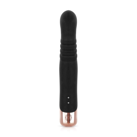 Вібратор-кролик Rosy Gold - Rabbit Vibrator with thrusting function - Black - фото №4
