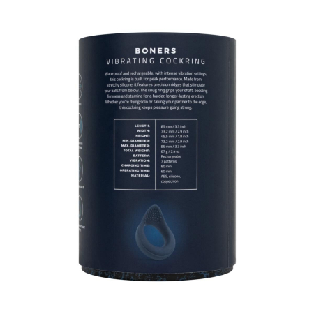 Ерекційне кільце Boners Vibrating Cock Ring with Perineum Stimulation - фото №12