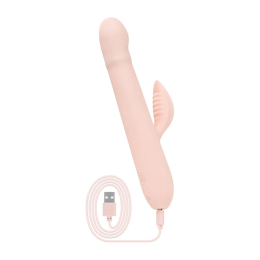 Вібратор-кролик Good Vibes Only - SHAI Thrusting Vibrator Soft Silicone - Pink - - фото №5