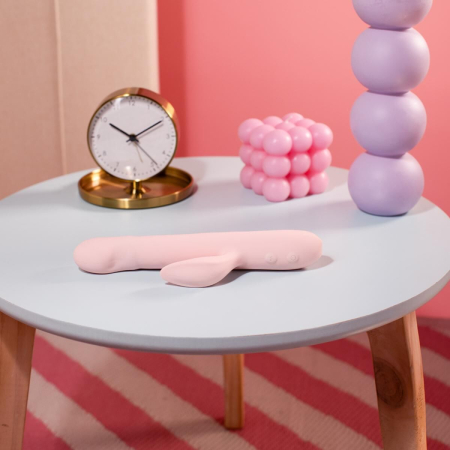 Вібратор-кролик Good Vibes Only - SHAI Thrusting Vibrator Soft Silicone - Pink - фото №11