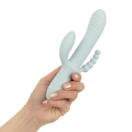 Вібратор-кролик Good Vibes Only - SAGE Triple Stimulation Vibe Soft Silicone - Blue - - фото №7