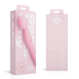 Вібромасажер Good Vibes Only - SIMI Double-Sided Wand Vibrator Soft Silicone - Pink - - фото №10