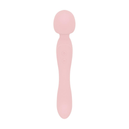 Вібромасажер Good Vibes Only - SIMI Double-Sided Wand Vibrator Soft Silicone - Pink - - фото №4