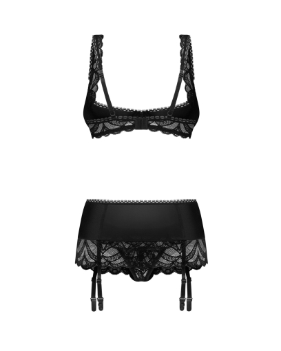 Комплект Obsessive Lecille 3-pcs crotchless set L/XL - фото №6