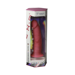 Фалоімітатор з вібрацією SilexD Henry Vibro Pink (MODEL 2 size 7in) + LRS, діаметр 4,4 см - - фото №9