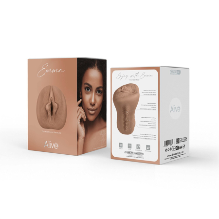 Мастурбатор-вагіна Alive Emma Super Realistic Masturbator M Caramel - фото №6