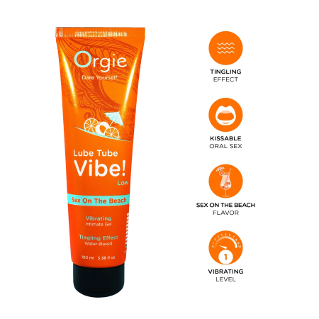Вібролубрикант Orgie Lube Tube Vibe! Sex On The Beach 100 мл - фото №3