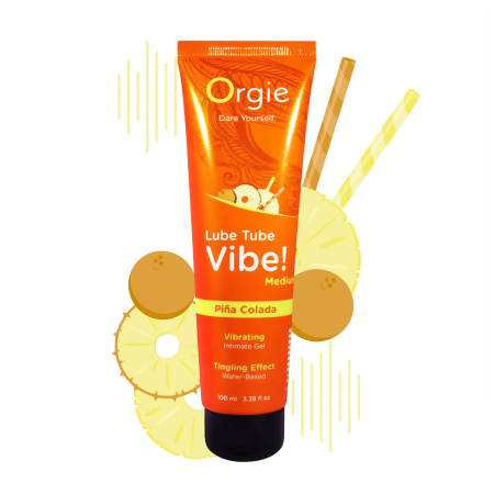 Вібролубрикант Orgie Lube Tube Vibe! Pina Colada 100 мл - фото №2