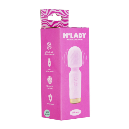 Вібромасажер M’Lady Mini Vibrating Wand Pink - фото №2