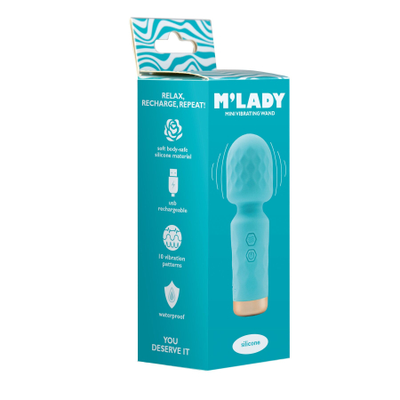 Вібромасажер M’Lady Mini Vibrating Wand Teal - фото №4