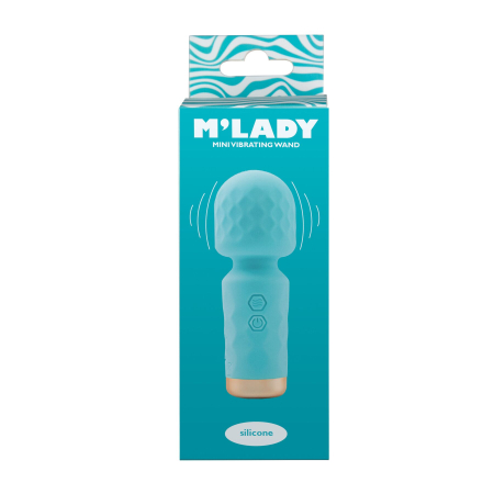 Вібромасажер M’Lady Mini Vibrating Wand Teal - фото №3