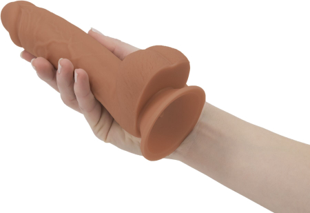Фалоімітатор ADDICTION Steven 7.5" Silicone Dong Caramel, віброкуля в подарунок - фото №7