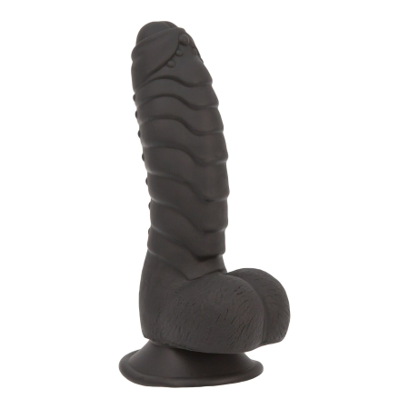 Фалоімітатор ADDICTION Ben 7" Dildo With Balls Black, віброкуля в подарунок - фото