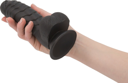 Фалоімітатор ADDICTION Ben 7" Dildo With Balls Black, віброкуля в подарунок - фото №6