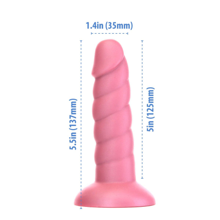 Фалоімітатор Fantasy by Addiction Unicorn Dildo 5.5” Pink, віброкуля в подарунок - фото №2