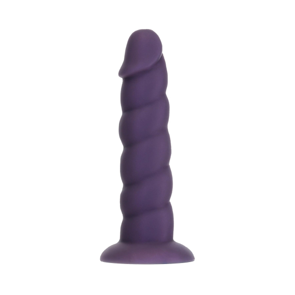 Фалоімітатор Fantasy by Addiction Unicorn Dildo 7” Purple, віброкуля в подарунок - фото
