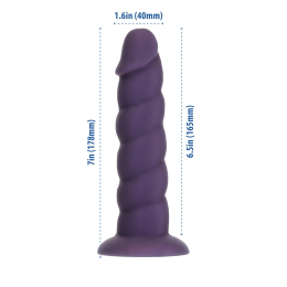 Фалоімітатор Fantasy by Addiction Unicorn Dildo 7” Purple, віброкуля в подарунок - - фото №2
