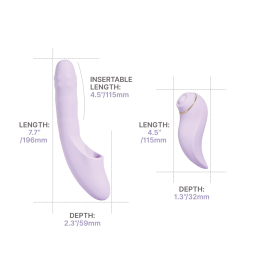 Смарт-вібратор 5в1 Svakom DuoGlow, пульсівний вібратор з намистинами та пульсівний стимулятор, підігрів - №6
