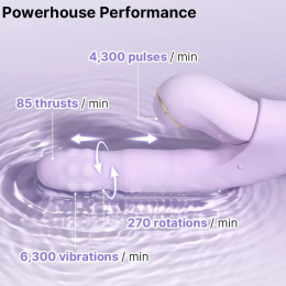 Смарт-вібратор 5в1 Svakom DuoGlow, пульсівний вібратор з намистинами та пульсівний стимулятор, підігрів - №9